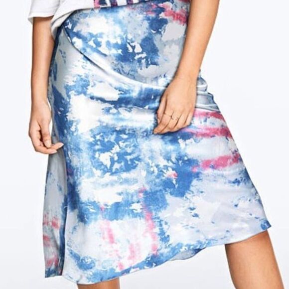 Pink VS Collab Knit Riot Satin Skirt - Picture 1 of 2